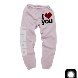 FREE CITY- ‘I love you’ sweatpants in Blush